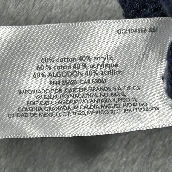 Osh Kosh Sweater Youth Size 14/14A Hoodie Cable Knit Navy Blue Buttons Pullover - Picture 10 of 13